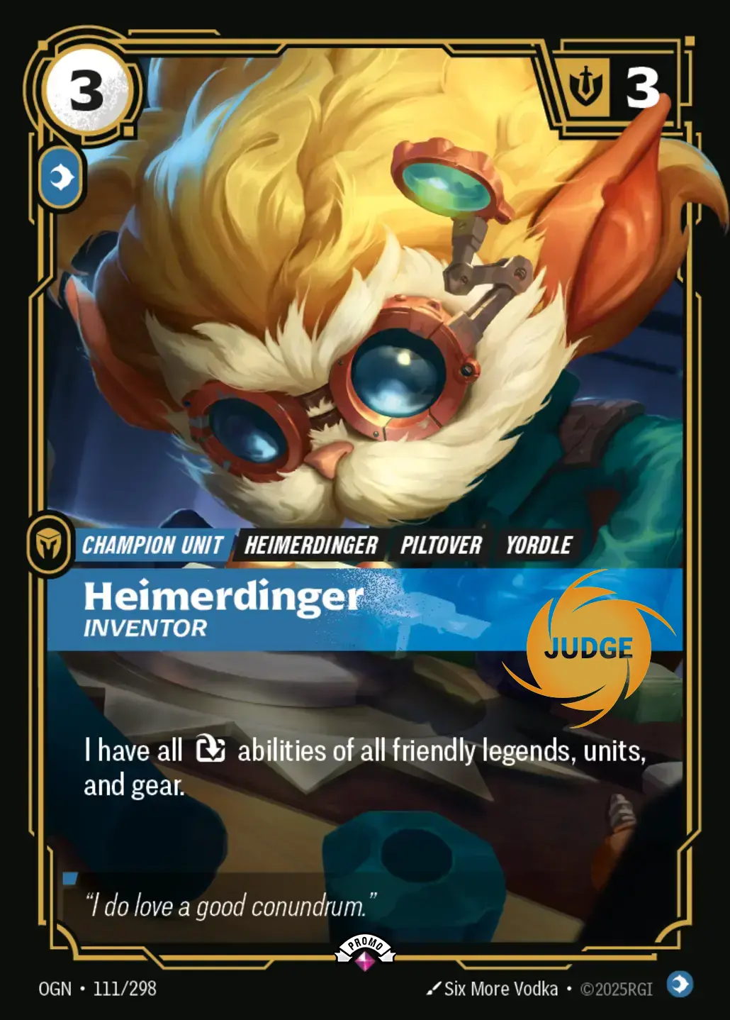 Heimerdinger Inventor - OGN-111-p - Promotional Cards - Riftbound card